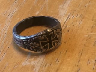 Wwi German Iron Cross Ring,  Size 8 3/4