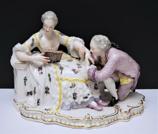 Nymphenburg German Porcelain Figurine Couple In Love