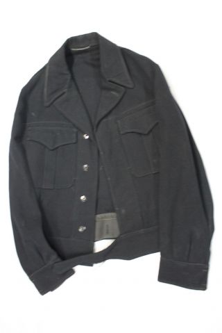 Post Ww2 Canadian Rcn Navy Black Battle Dress Jacket