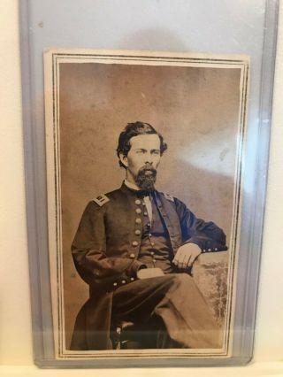 Civil War Cdv - Lt.  Joseph Wylie,  Co.  I,  47th Illinois Infantry