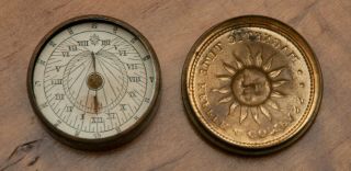 RARE Antique Magnetic Time Keeper & Compass,  D.  L.  Smith,  Patent AUG.  23 1870 3