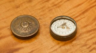 RARE Antique Magnetic Time Keeper & Compass,  D.  L.  Smith,  Patent AUG.  23 1870 6