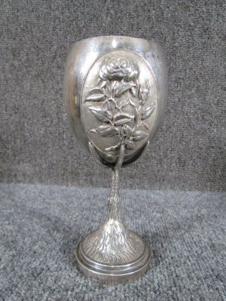 Antique Ornate Chinese Silver Presentation Cup Signed Wang Hing 90