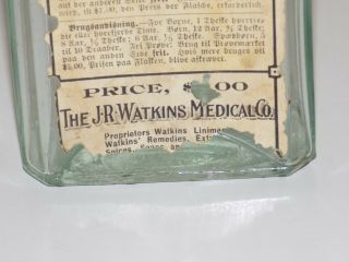 Antique Watkins Cough Remedy Bottle With Label Alcohol Heroin Chloroform Medical 4