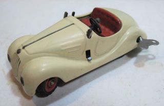 Vintage Schuco Examico 4001 Wind - Up 4 - Speed W Reverse German Tin Car W Key
