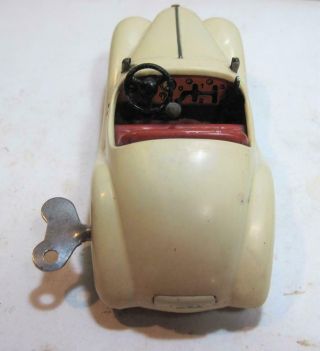 Vintage Schuco Examico 4001 Wind - Up 4 - Speed w Reverse German Tin Car w Key 3