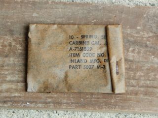 M1 Carbine Disconnector 9 Spring Pouch Inland Wwii 10 Springs