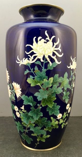 Japanese Meiji Basse - Taille Cloisonne Vase
