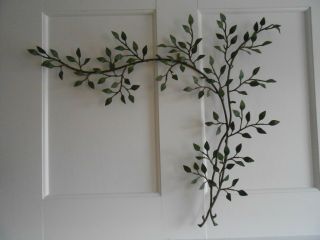 Stunning Vintage Italian Metal Wall Sculpture Leaves And Branches Made In Italy