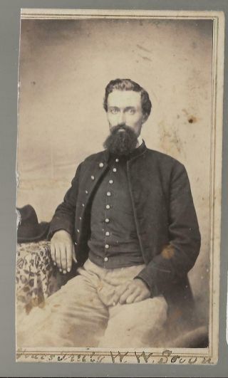 Civil War Era Cdv Union Private William W Scoon 113th Illinois Vols