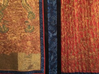 An Important Chinese Qing Dynasty Imperial Phoenix Embroidered Silk Skirt. 2