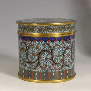 Fine Chinese Cloisonne Gilt Box And Cover Signed 19/20thc