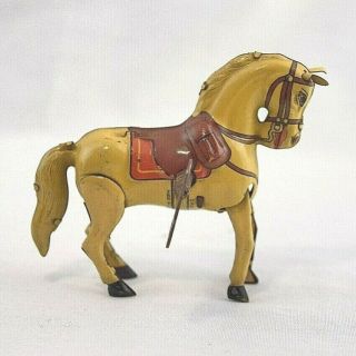 Antique Windup Mechanical Metal/Tin Horse from Germany - 2