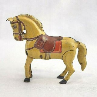 Antique Windup Mechanical Metal/Tin Horse from Germany - 3