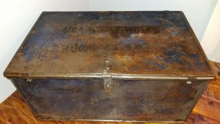 Rare Antique Ww1 Steel Medical & Surgical Chest U.  S.  A.  Military Caduceus Cross