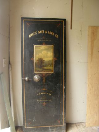 Antique Hall ' s Safe & Lock Bank Door FO Bailey & Company Portland Maine 1880 ' s 3