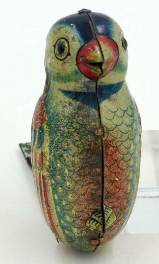 Pre War Japan 3 - D Tin Bird Whistle with Colorful,  Detailed litho 9