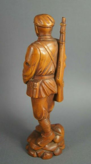 V FINE CHINESE CARVED WOODEN BOXWOOD CULTURAL REVOLUTION STATUE FIGURE 3