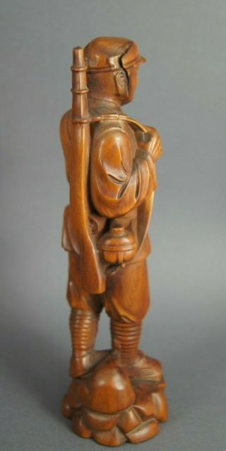 V FINE CHINESE CARVED WOODEN BOXWOOD CULTURAL REVOLUTION STATUE FIGURE 4