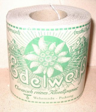 Edelweis Ww2 Nazi Third Reich Toilet Paper Roll Rare Soldier Item