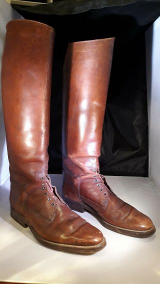 Large Wwi Era Private Purchase Lucchese Named U.  S.  Army Cavalry Officer Boots