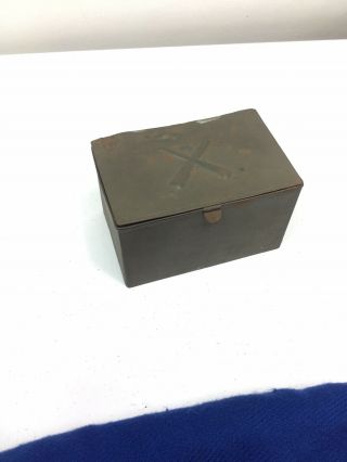 Rare Civil War Us Artillery Friction Primer Tin Box Frankford Arsenal