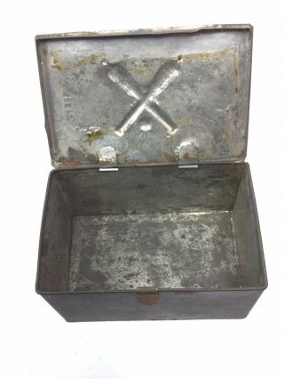 Rare Civil War US Artillery Friction Primer Tin Box Frankford Arsenal 2