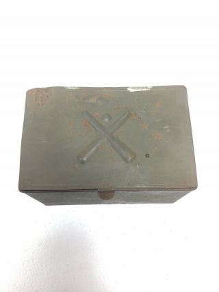 Rare Civil War US Artillery Friction Primer Tin Box Frankford Arsenal 4