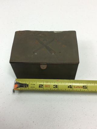 Rare Civil War US Artillery Friction Primer Tin Box Frankford Arsenal 9