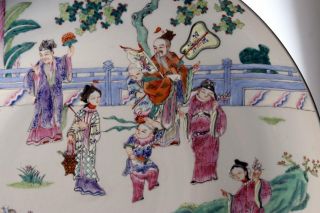 Large Antique Chinese Porcelain Charger Plate Qainlong Kangxi Republic 11