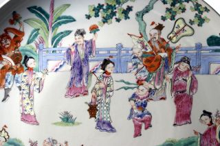 Large Antique Chinese Porcelain Charger Plate Qainlong Kangxi Republic 5