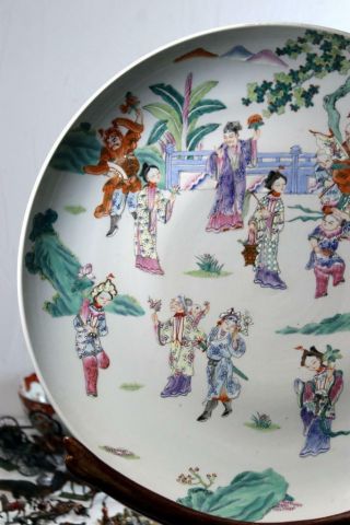 Large Antique Chinese Porcelain Charger Plate Qainlong Kangxi Republic 7