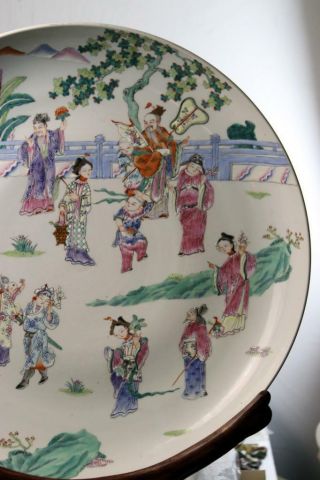 Large Antique Chinese Porcelain Charger Plate Qainlong Kangxi Republic 8