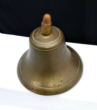 Vintage Antique Ships Bronze Bell Brass Clapper with C over W mark 2