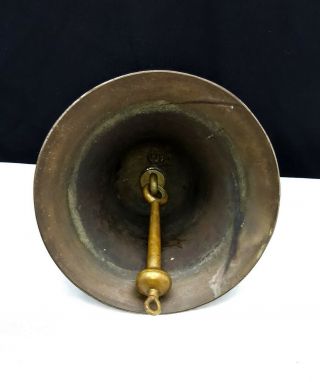 Vintage Antique Ships Bronze Bell Brass Clapper with C over W mark 3