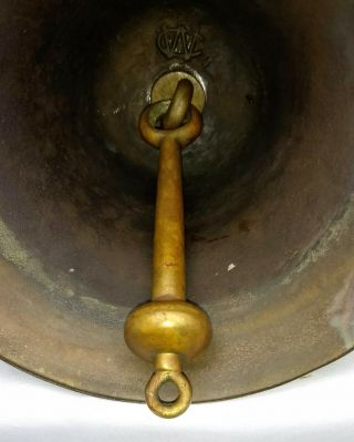 Vintage Antique Ships Bronze Bell Brass Clapper with C over W mark 5