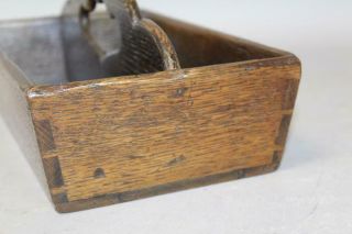 RARE 18TH C CHIPPENDALE PERIOD KNIFE - UTENSIL BOX FULLY DOVETAILED OLD SURFACE 12
