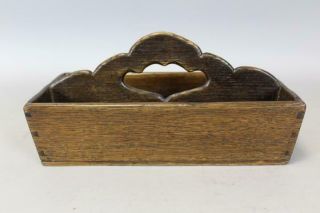 Rare 18th C Chippendale Period Knife - Utensil Box Fully Dovetailed Old Surface