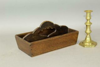 RARE 18TH C CHIPPENDALE PERIOD KNIFE - UTENSIL BOX FULLY DOVETAILED OLD SURFACE 3