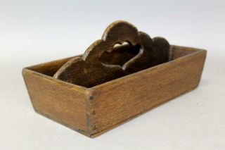 RARE 18TH C CHIPPENDALE PERIOD KNIFE - UTENSIL BOX FULLY DOVETAILED OLD SURFACE 4