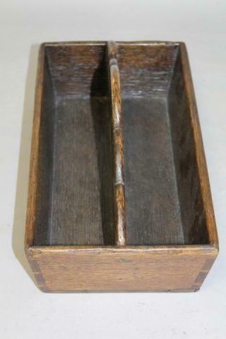 RARE 18TH C CHIPPENDALE PERIOD KNIFE - UTENSIL BOX FULLY DOVETAILED OLD SURFACE 5