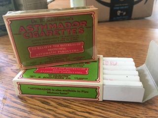 Antique Medical Quack Medicine Cigarettes For Asthma Two Full Packs