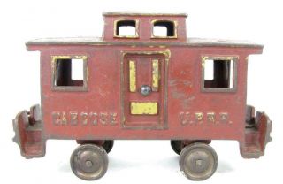 Ideal antique cast iron train caboose 3