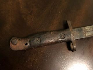 VINTAGE WWI,  WWII ERA MODEL 1907 BAYONET WITH AUTHENTIC NOTCHES 11
