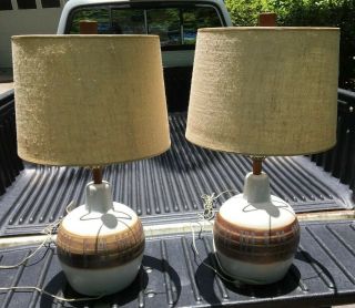 Vintage Gordon & Jane Martz Table Lamp Pair (marshall Studios)