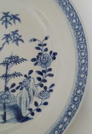 VERY FINE LARGE ANTIQUE CHINESE PORCELAIN BLUE & WHITE QIANLONG PLATE 6