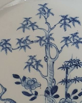 VERY FINE LARGE ANTIQUE CHINESE PORCELAIN BLUE & WHITE QIANLONG PLATE 8