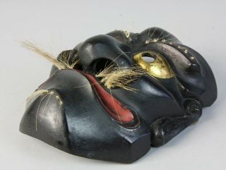 Very Rare Japanese Folk Noh Mask depicting Demon character T90 8