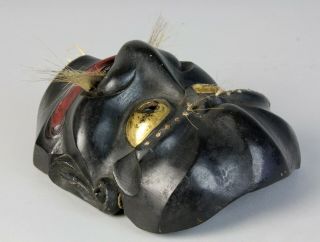 Very Rare Japanese Folk Noh Mask depicting Demon character T90 9