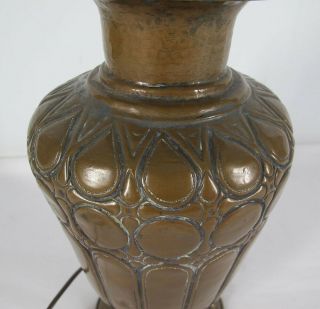 Antique c 1910 - 15 Arts & Crafts Hammered Copper Lamp Attrb Lillian Palmer yqz 6